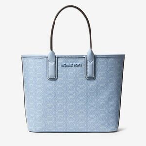 Michael Kors Authentic Jodie Jacquard  "Pale Ocean" Tote Purse